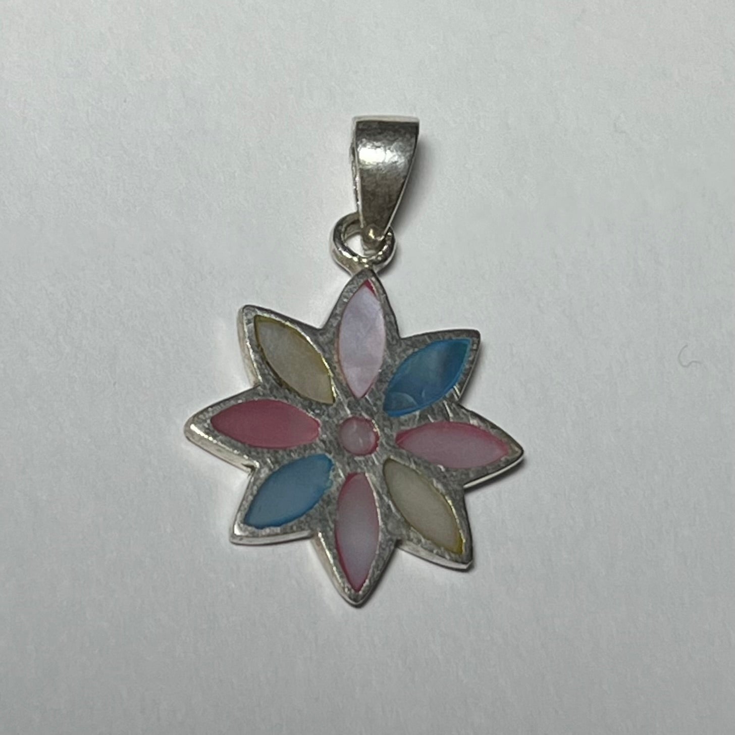 Vintage Sterling Silver Flower Pendant