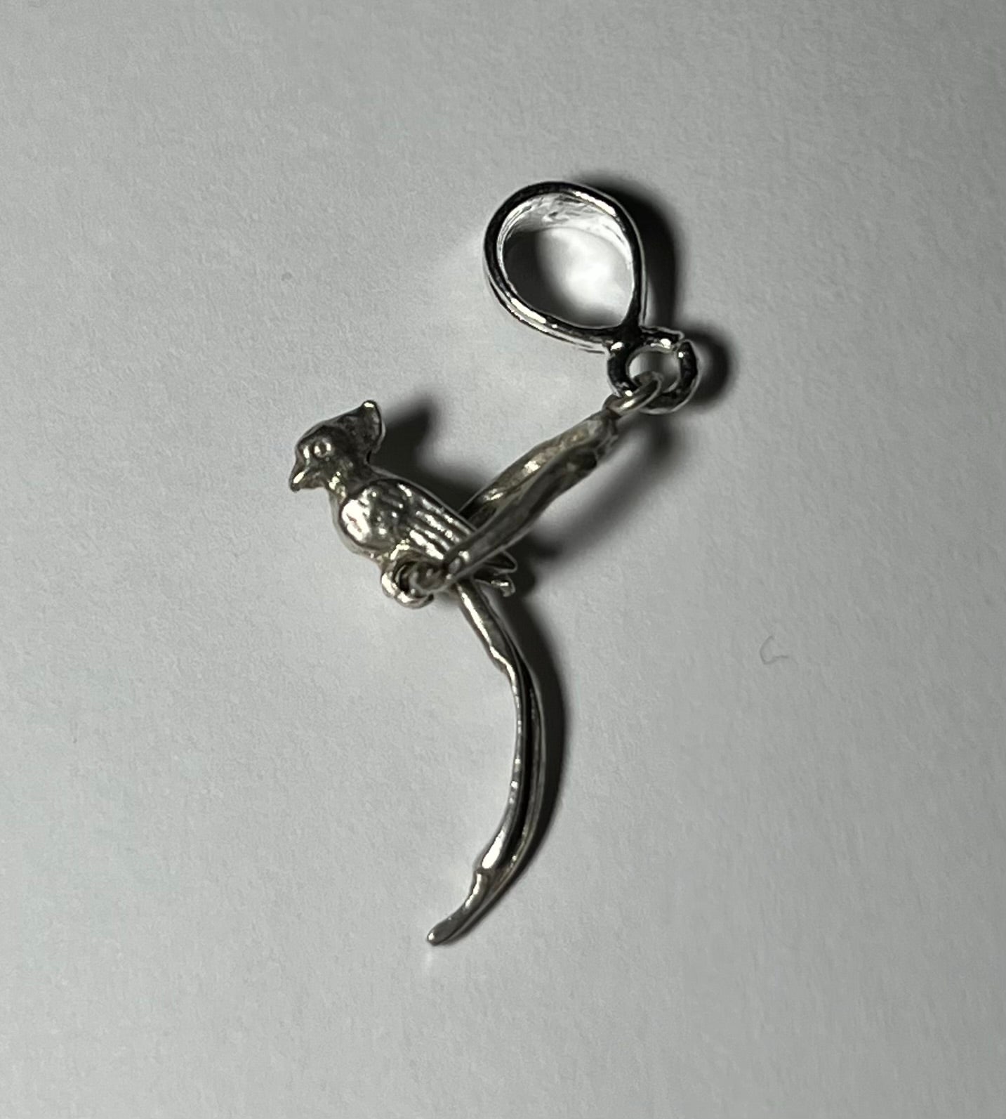 Vintage Sterling Silver Motion Bird Pendant